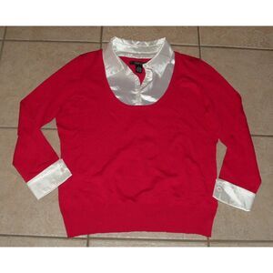 Orchid Sz Large Layer Look Lightweight Silk Blend Pullover Sweater STYLE & CO